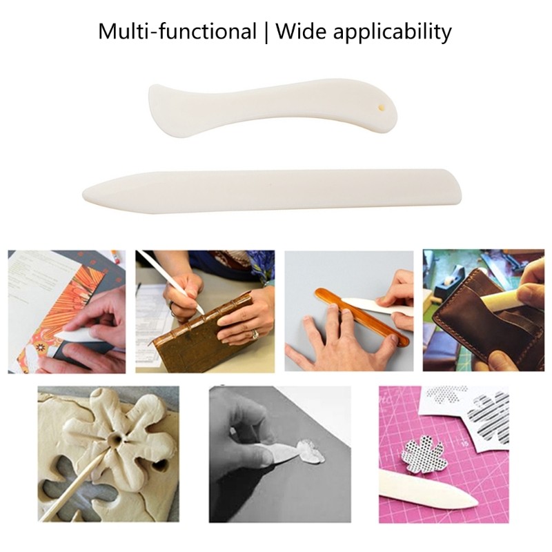 8Pcs Leather Creasing Tool Bone Folder for Leathercraft Burnishing Bookbinding