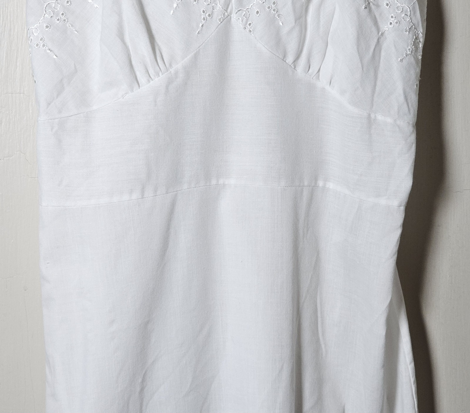 Slip Dress Eyelets Embroidered Lace Trim Size XS Fairy Coquette Feminine Dainty