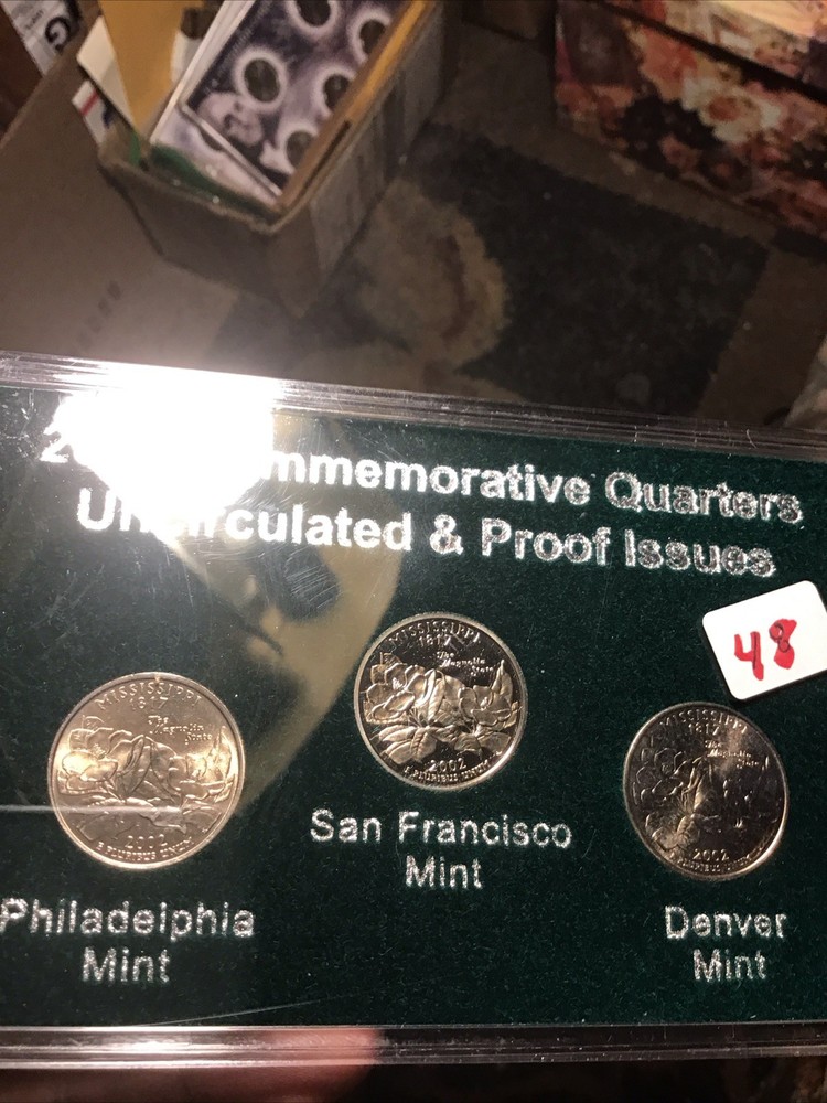 2002 Mississippi Comm Quarter,,unc & Proof Issues