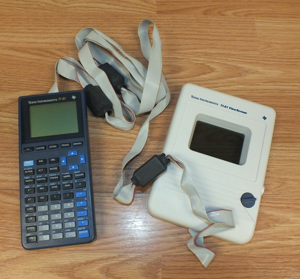 Texas Instruments TI-81 Calculator, ViewScreen & Polaroid T691 Projector Adapter