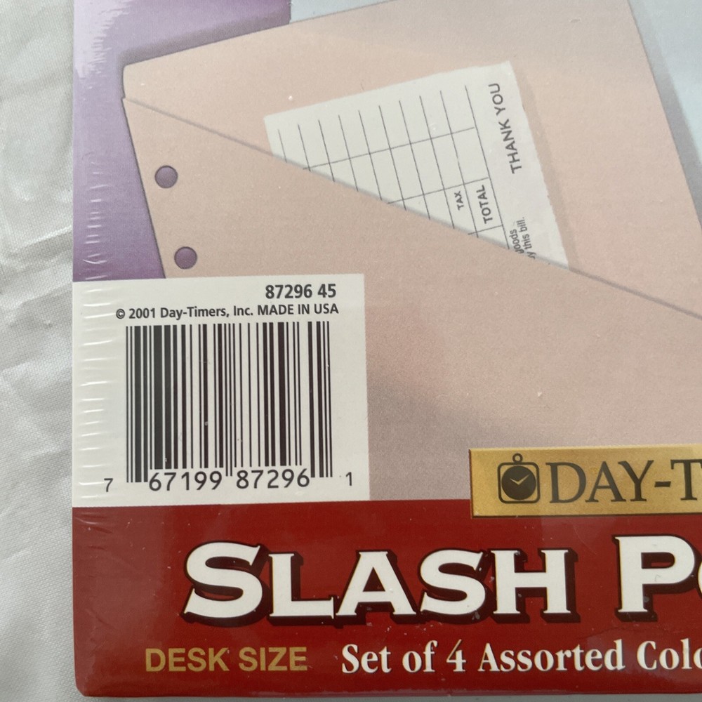 5 1/2 X 8 1/2" DAY-TIMER 8 Soft Hues Slash File Pockets