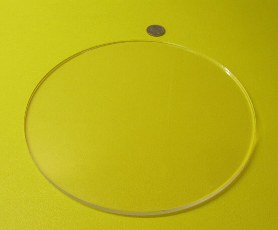 1/4" (.220") Thick x 8.0" Diameter Acrylic Circle Disc Clear