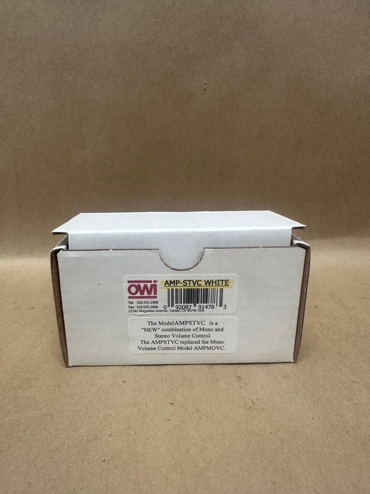 OWI AMP-STVC WHITE Stereo Volume Control Knob *NEW*
