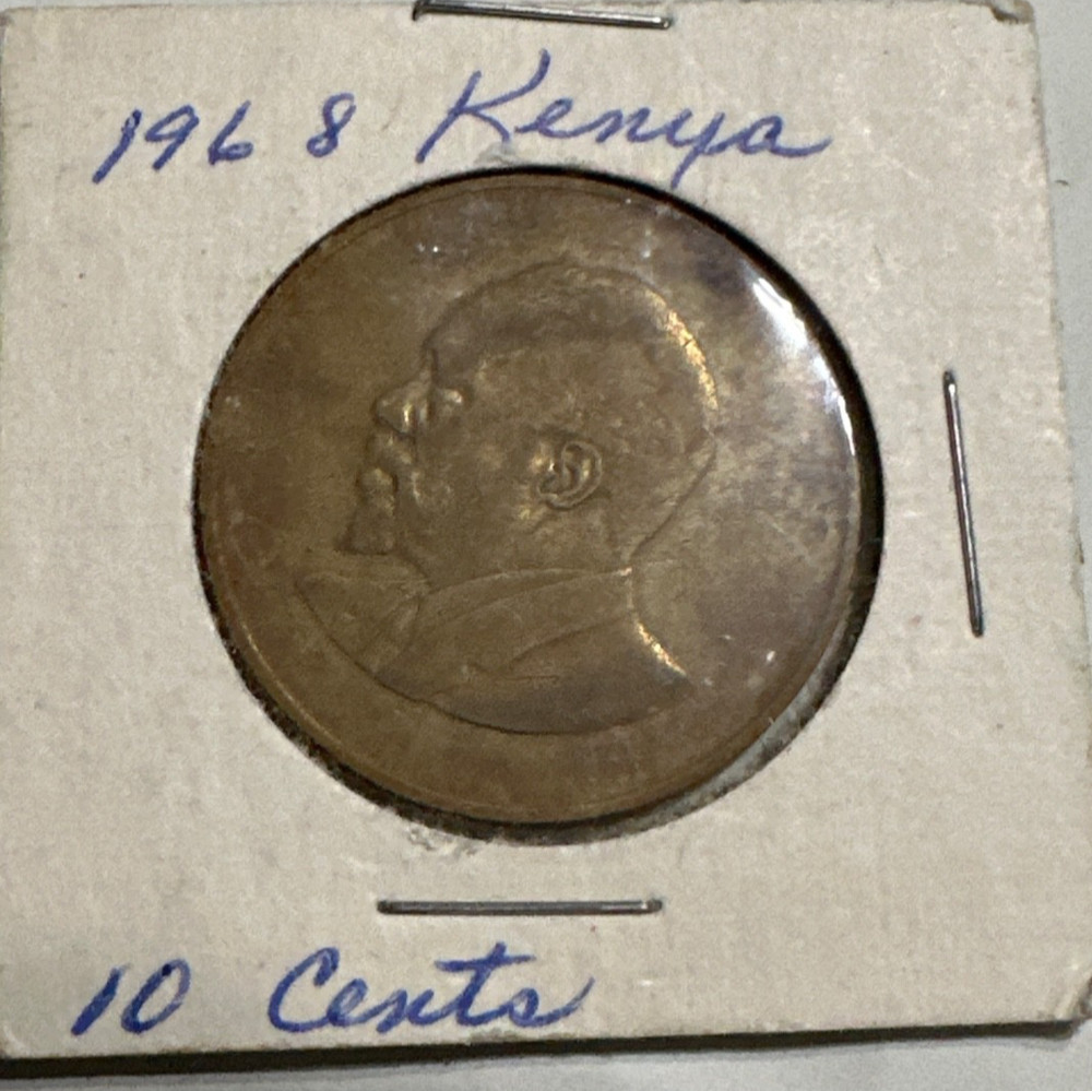 Kenya 10 Cent Coin 1968
