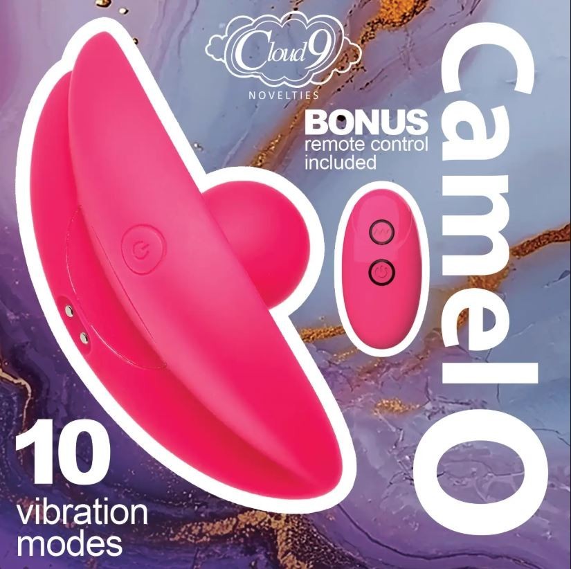 Cloud 9 Novelties Camel Toe Shaped Vibrator With Remote, New