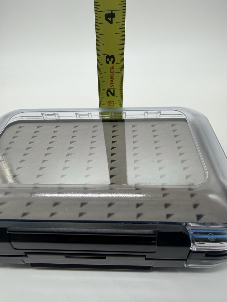 Waterproof Large Fly Box DoubleSided, Clear Lid, Easy Grip Foam