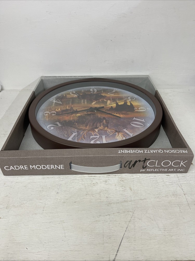 “ Moose Collage” Precision Quartz Movement Clock - New
