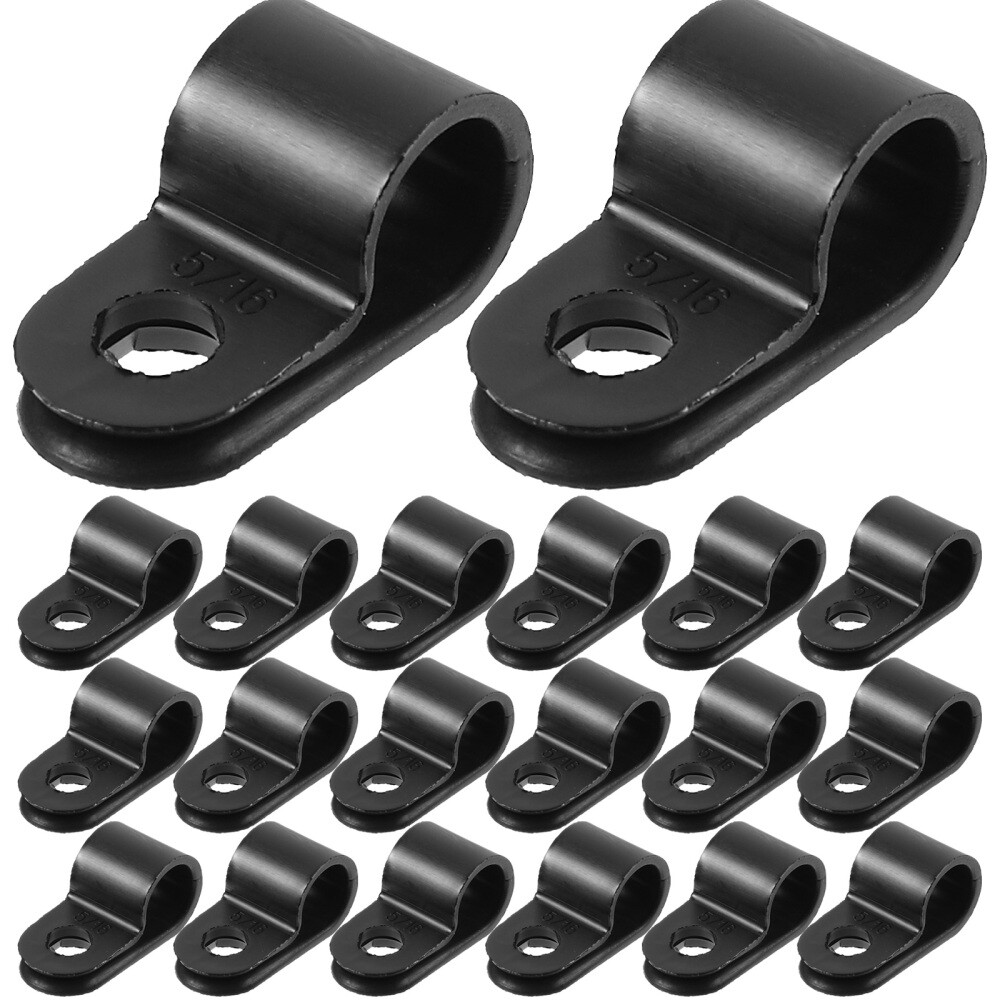 100PCS Rope Light Clip 7.9mm Wire Clip Replacement R-shape Ethernet Cable Clip