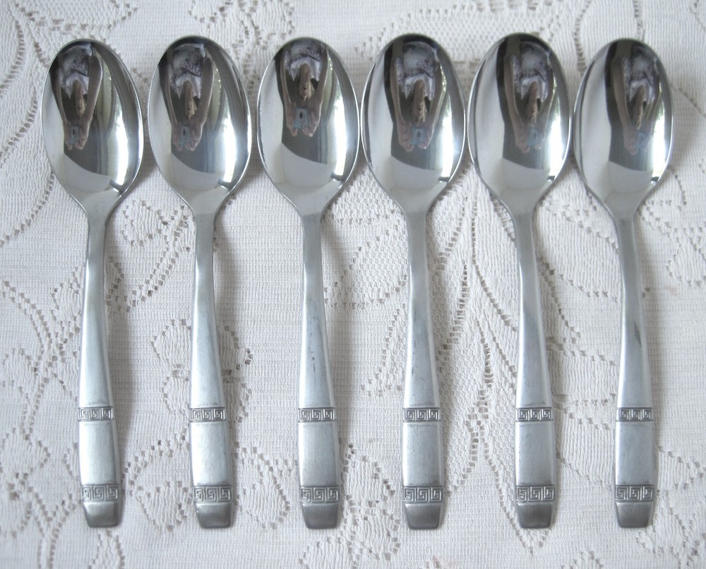 Cathedral Stainless Flatware Lot CAD2 6 Teaspoons