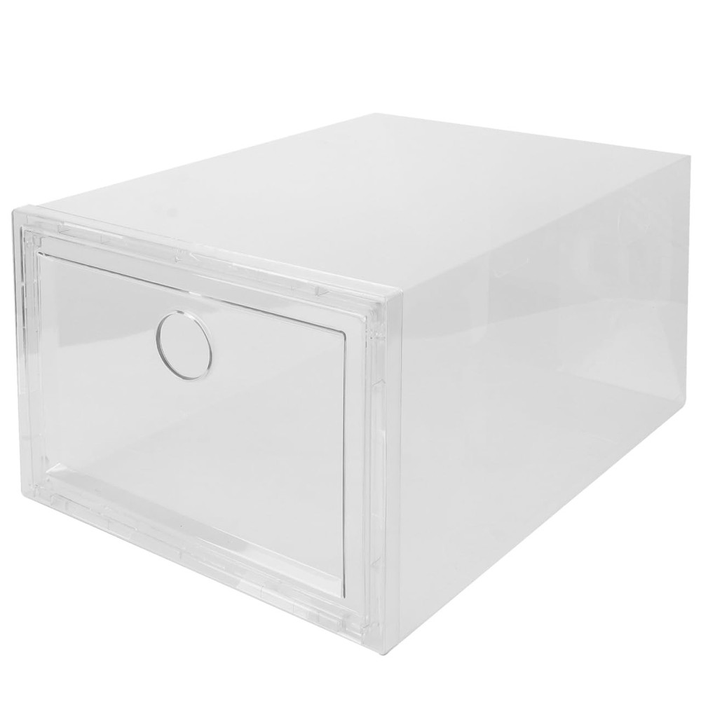 Clear Plastic Shoe Storage ,1Pc Dustproof Easy to Clean Stackable Shoe Organi...