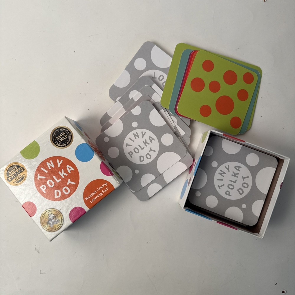 Tiny Polka Dot Game Educational Math Learning Card Game, Kids 3-8+ ▪︎ Worn Box