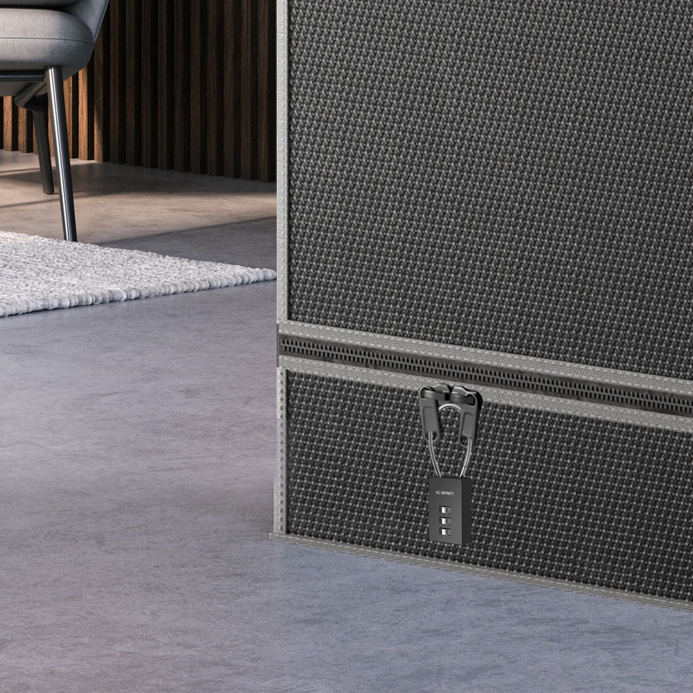 3-Digit Combination Lock, Steel Wire Cable Loop, 2-Pack