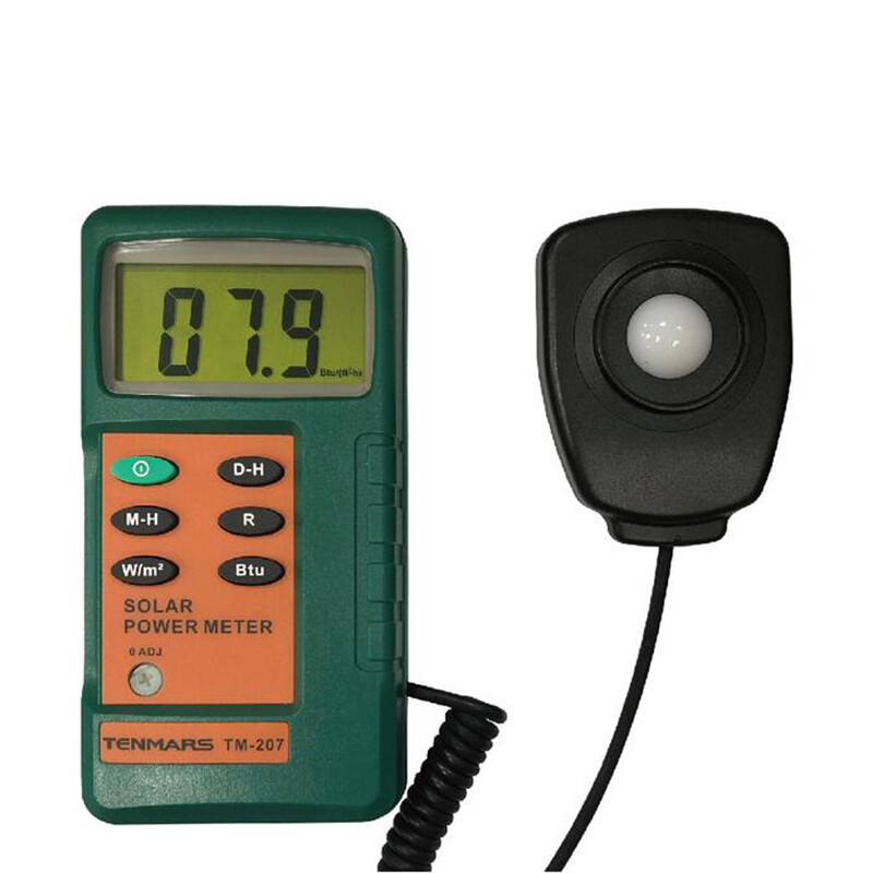 TENMARS TM-207 Solar Power Meter 3½ digits, 2000 readings Data Hold/ MAX/MIN
