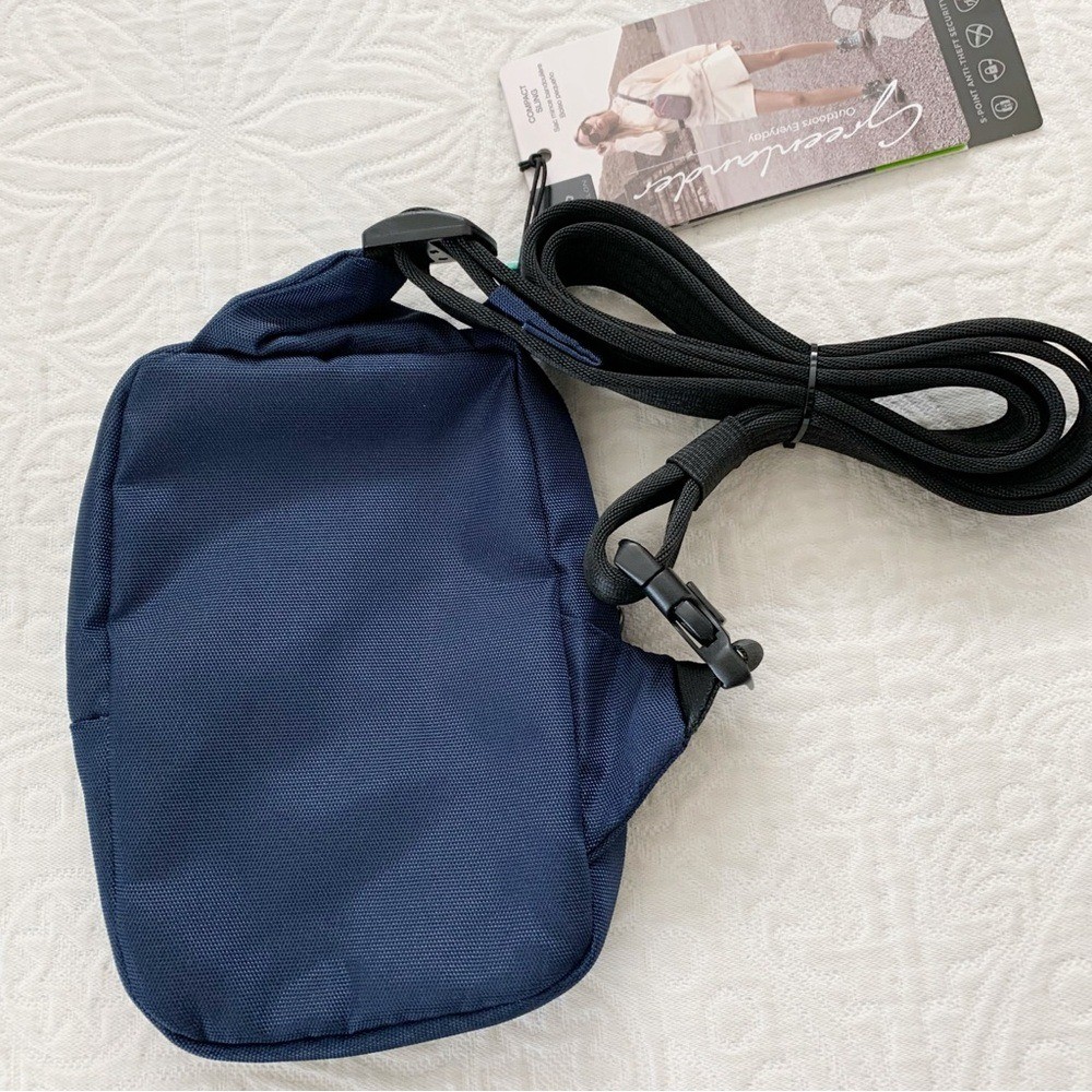 Travelon Anti-Theft Greenlander Compact Sling Bag, Galaxy Blue