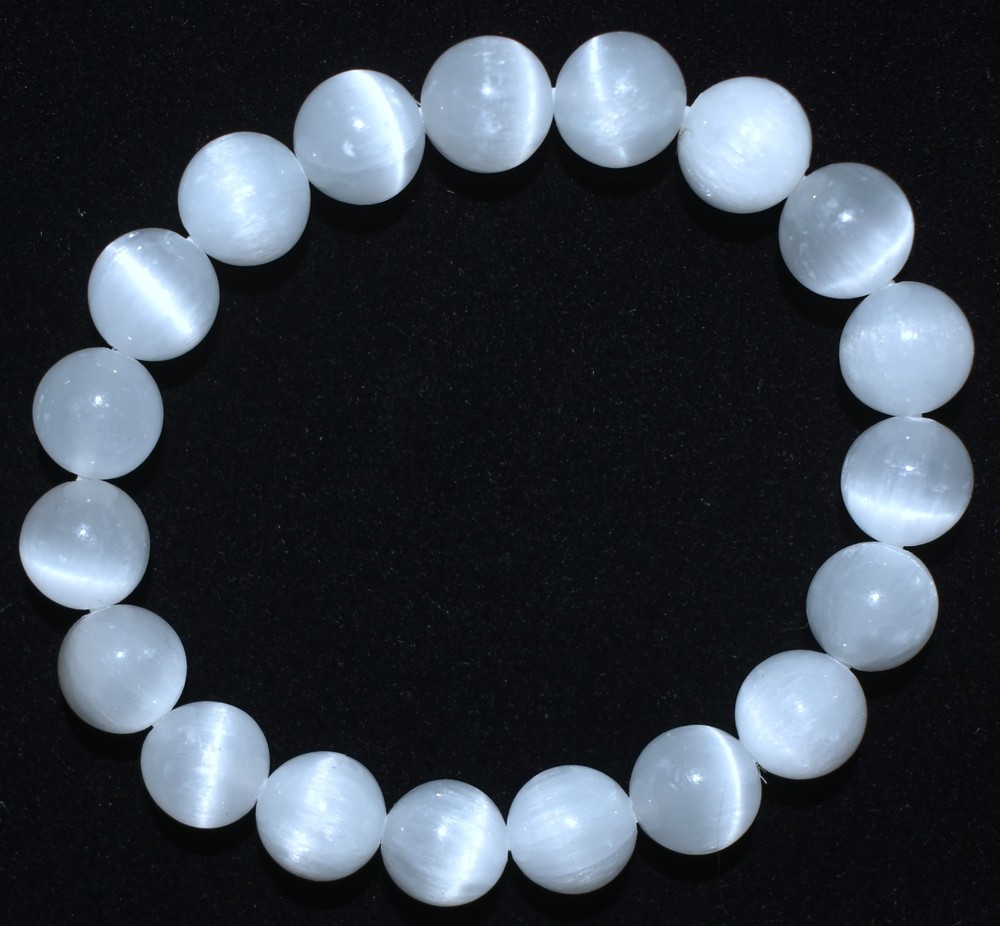 Pretty Selenite Bracelet 6.5"/10 mm