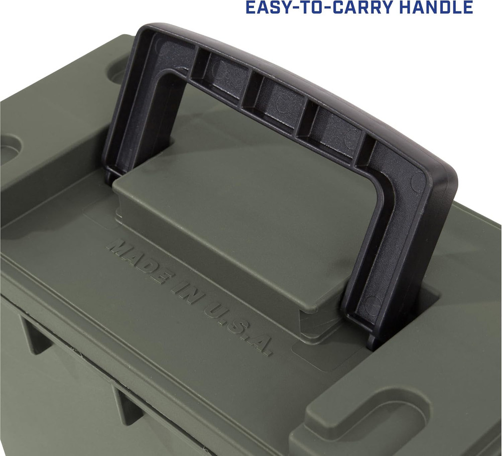 12626 Ammo Storage Box, Stackable .30 Cal Field Boxes, Water and Dust Resistant,