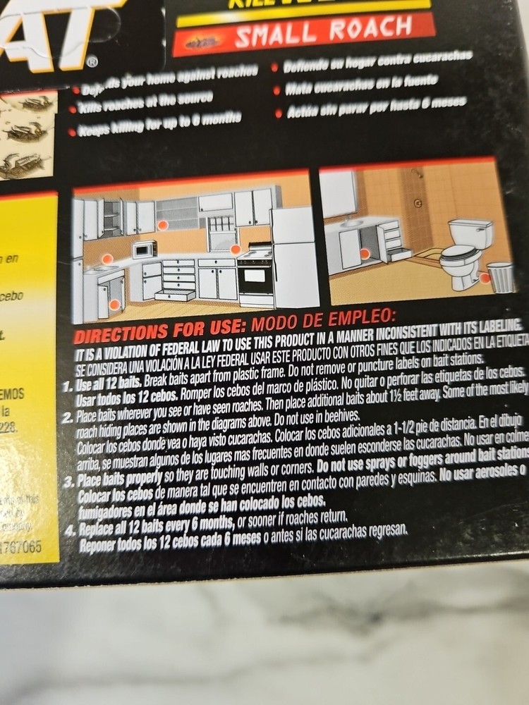 NEW! 2 Combat Source Kill Max Small Roach Killing Bait Stations 12 count Each