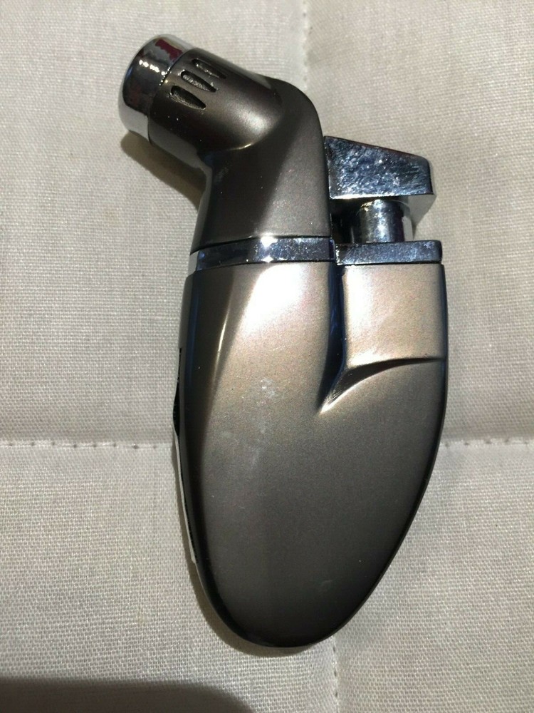 Gun Metal Gray Torch Cigarette/Cigar / Pipe Lighter
