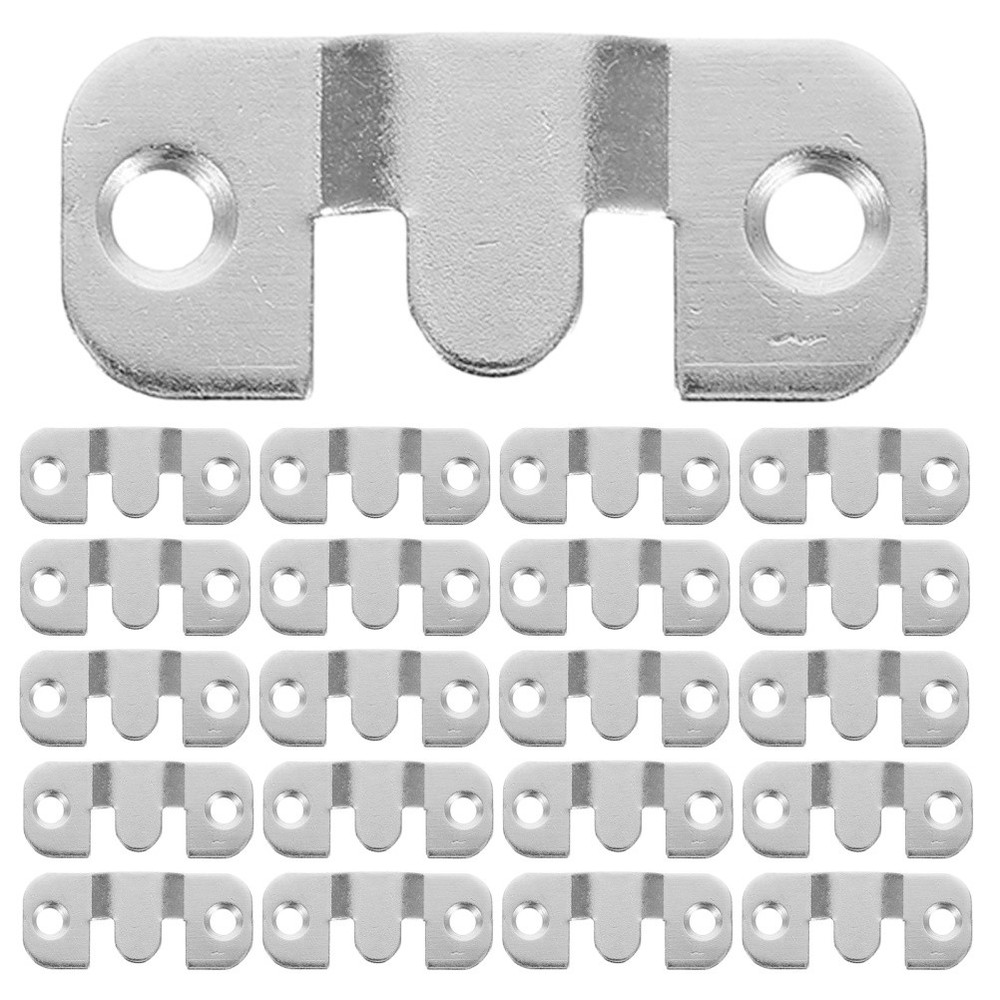 24 Pcs Small Picture Hangers Interlocking Bracket Frame Brackets Flush Mount