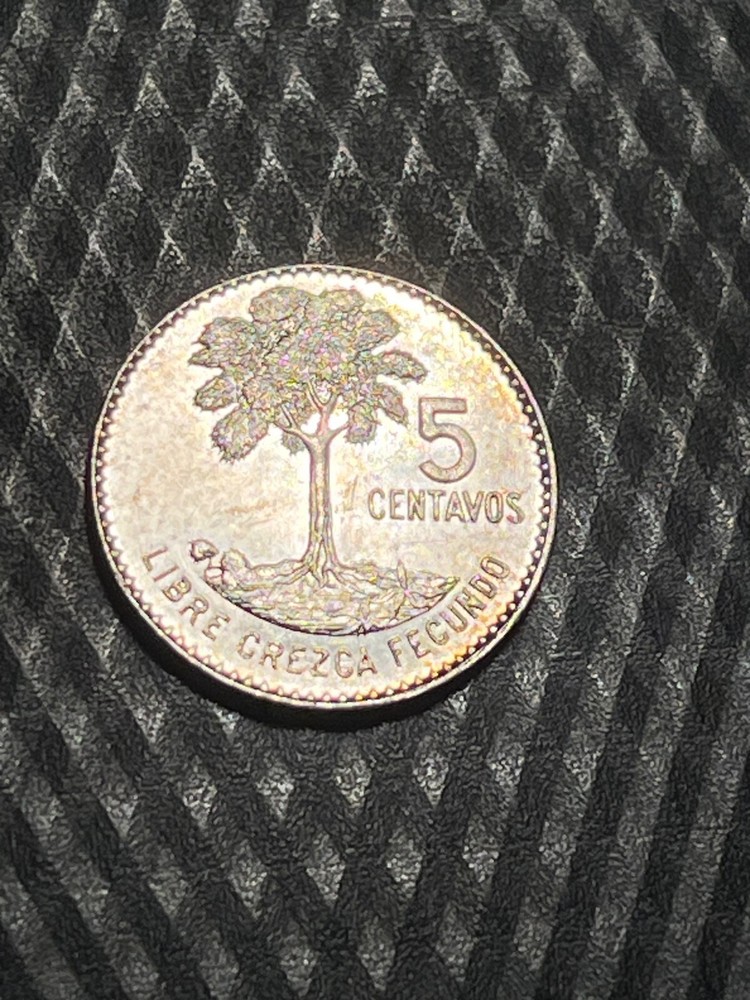 1960 Guatemala Silver 10 Centavos - Gem BU