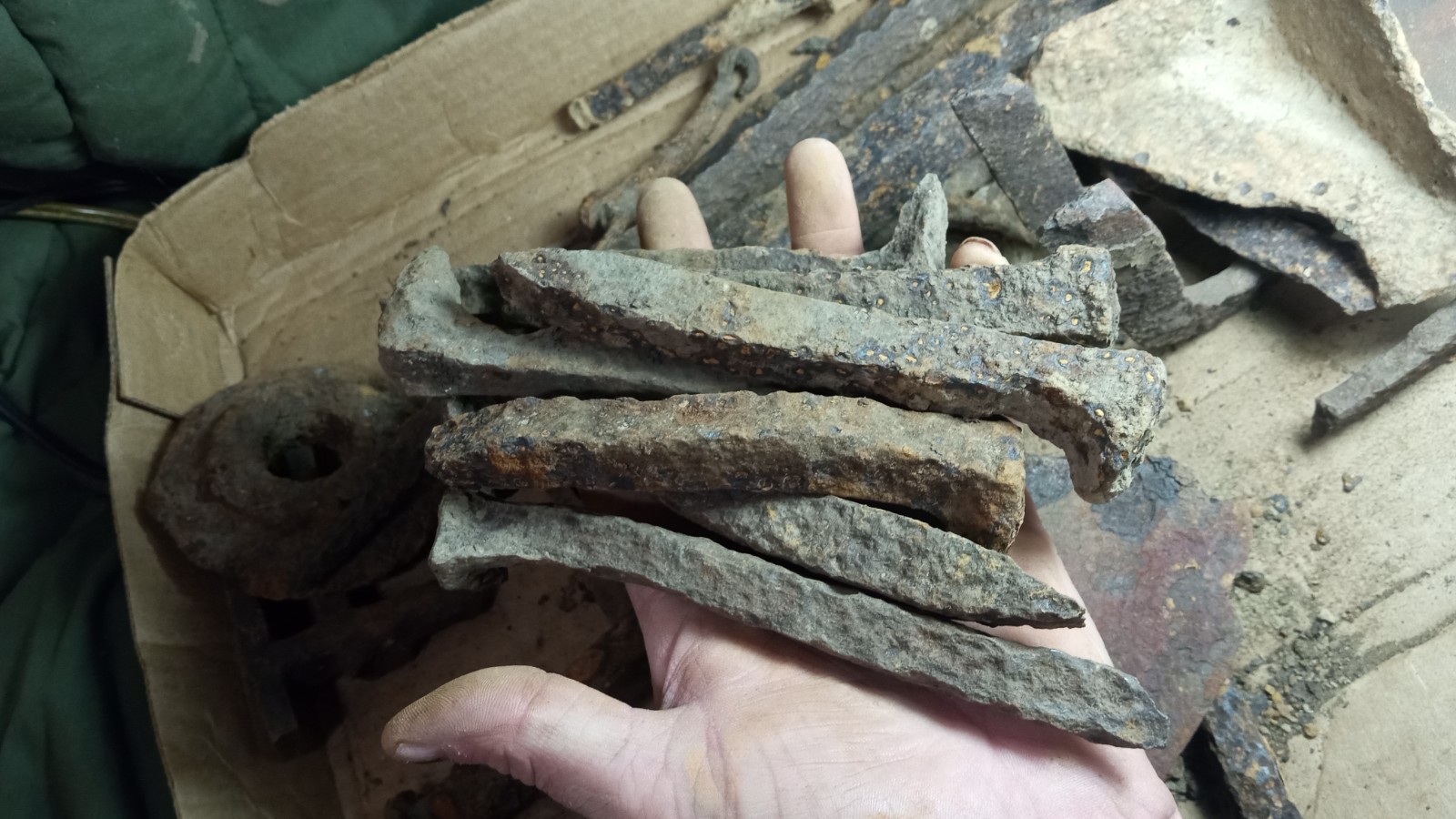 Dug civil war 30 lbs lot of Iron relics from Fort Backcreek Hedgesville WV relic