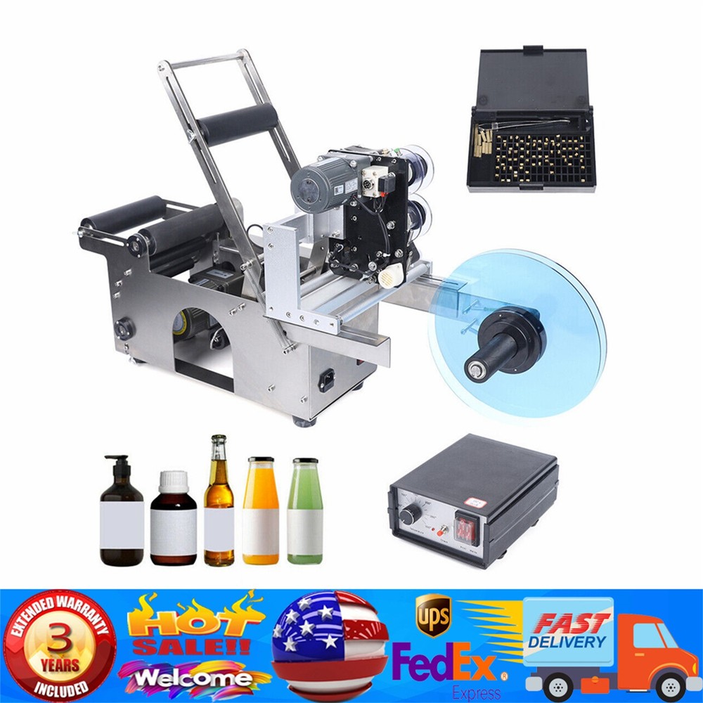 Professional Bottle Labeling & Coding Machine Desktop Semi-auto Bottle Labeller.