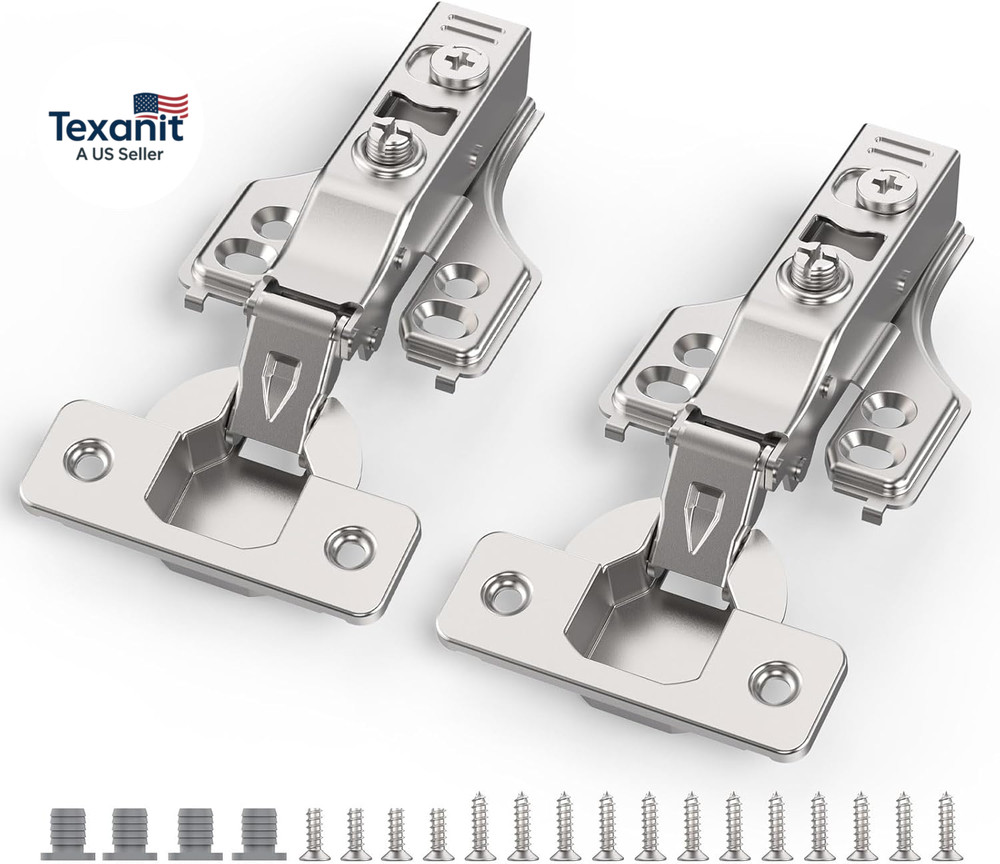 20 Pack 3/4" Full Overlay Soft Close Concealed Hinge for Face Frame ＆ Frameless