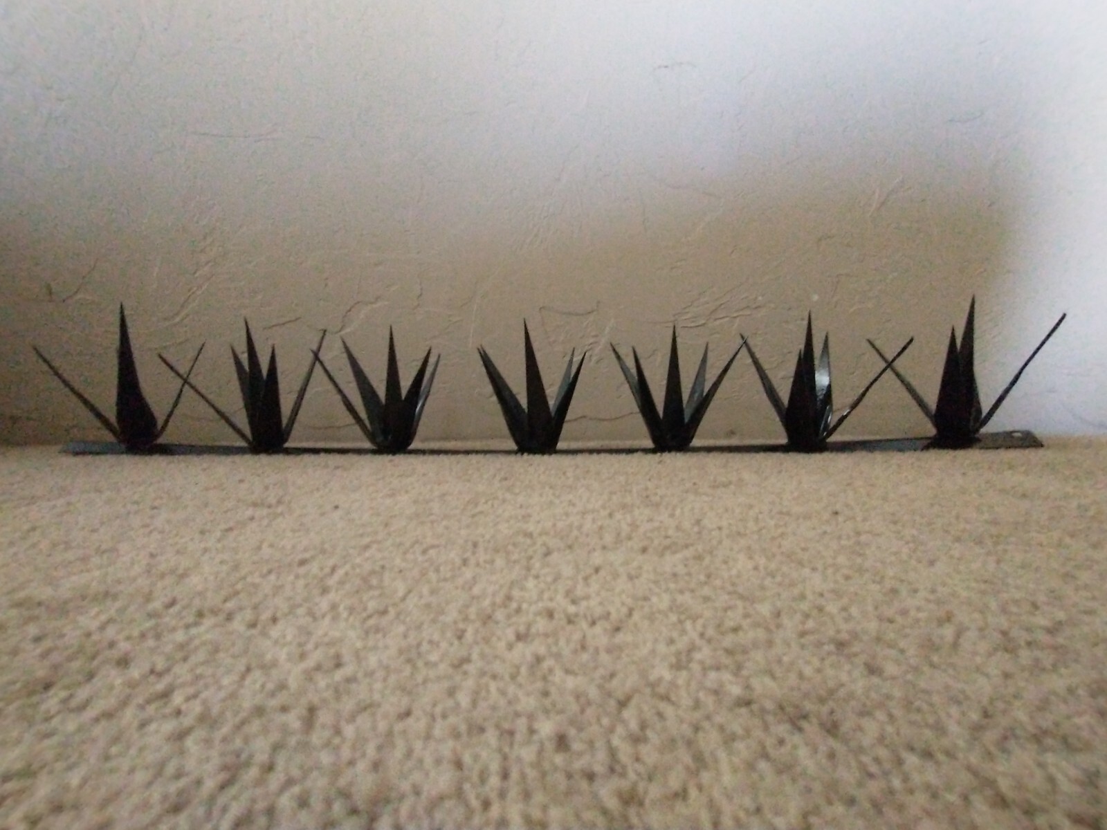 Steel Security Wall Spikes, Anti-Climb Metal 3.25 feet long total, 5" tall
