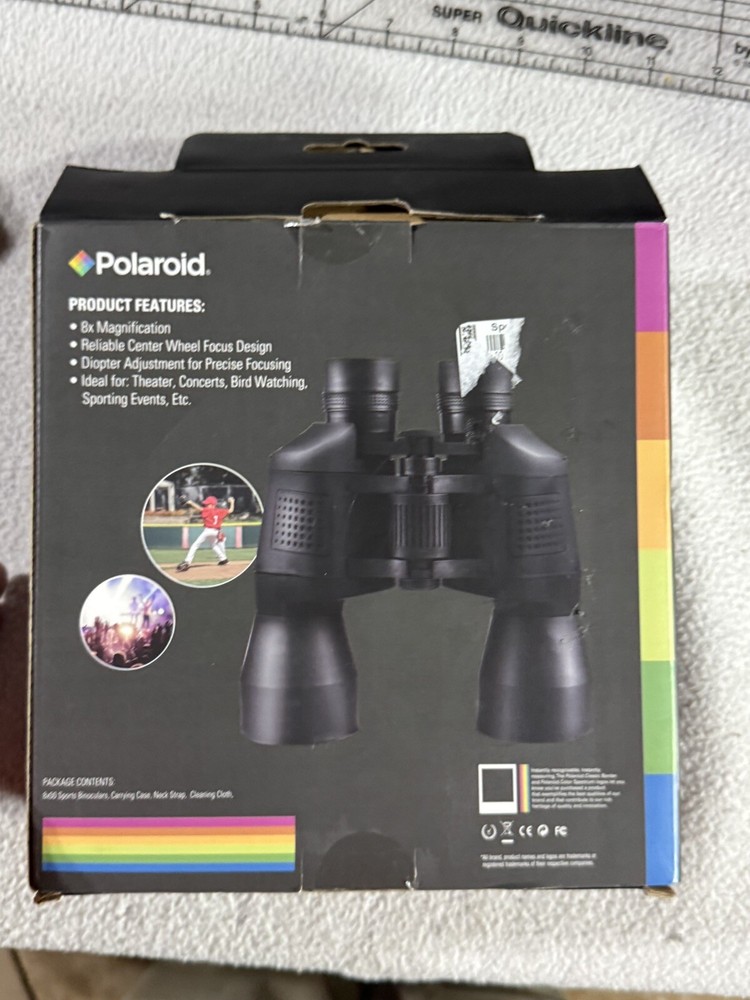 Polaroid 8x50 Adventure Binocular Open Box No Strap
