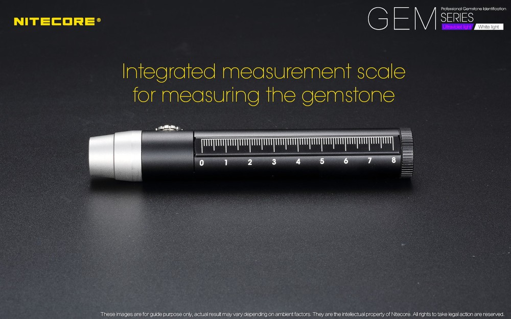 Nitcore GEM10UV GEM IDENTIFICATION Flashlight w/NL183 Battery + UM10 Charger