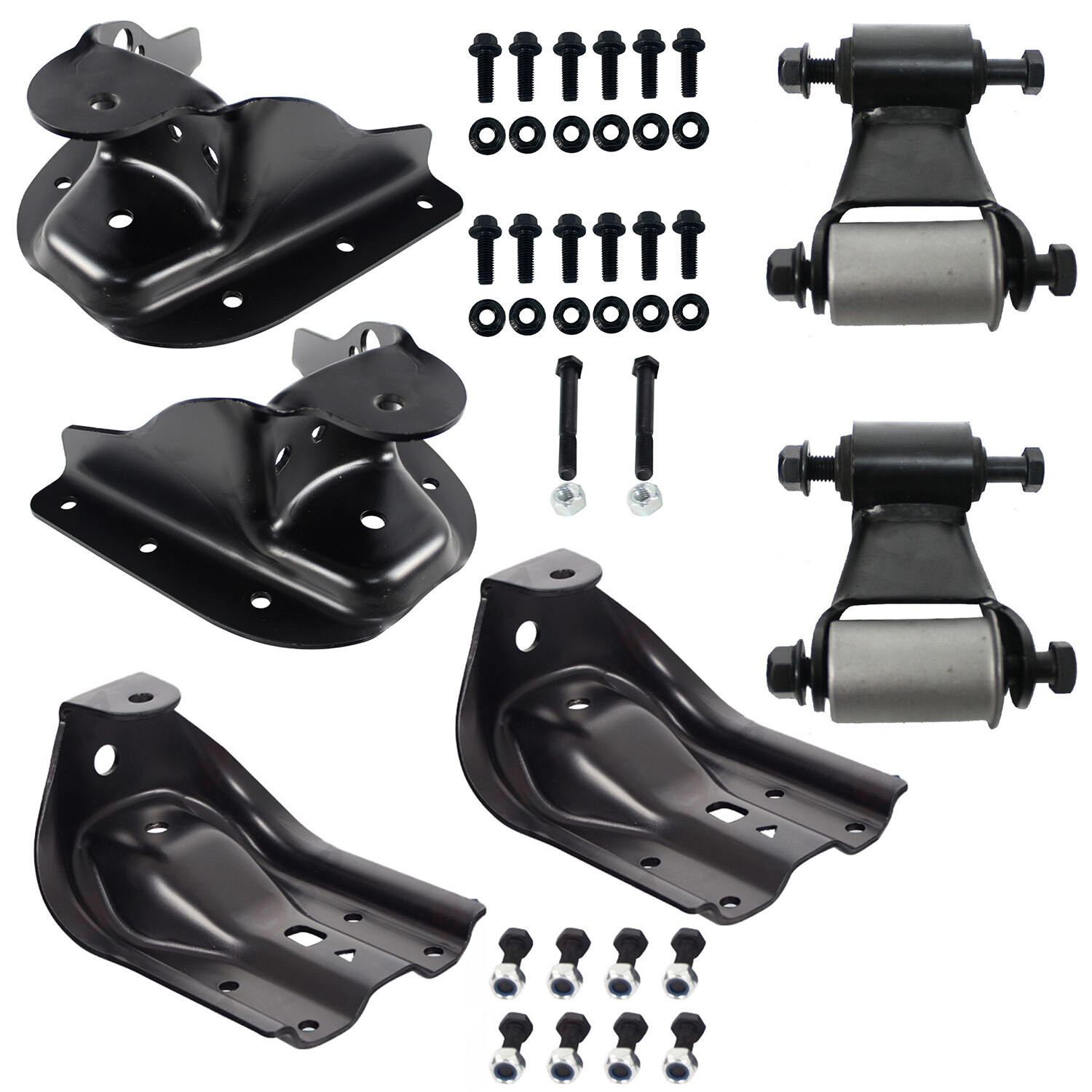 For K1500/2500/3500 FORWARD & REARWARD Leaf Spring Shackle & Bracket Hanger Set