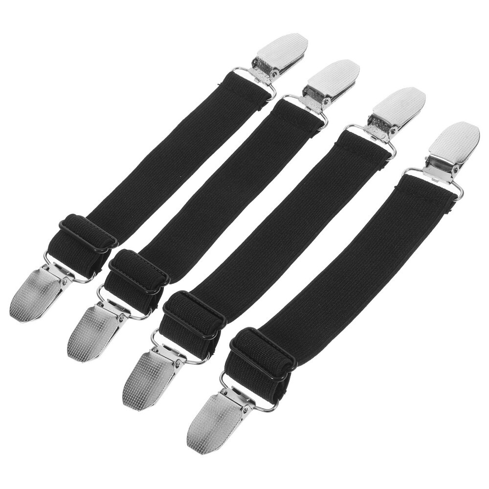 4pcs Adjustable Boot Clips for Motorcycle Riding Boot Straps Elastic Pant Keeper
