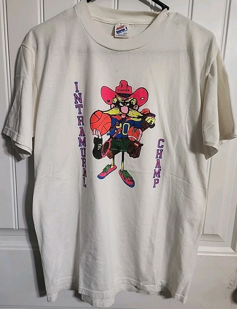 Vntg 90's Aggies Intramural Champ Tshirt Size L