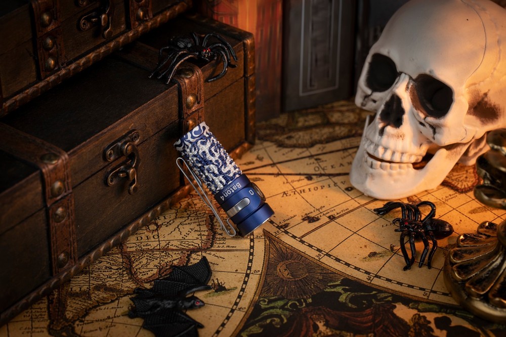 Olight Baton 4 Blue Phantom Waterproof Rechargeable Flashlight 1300 Lumens