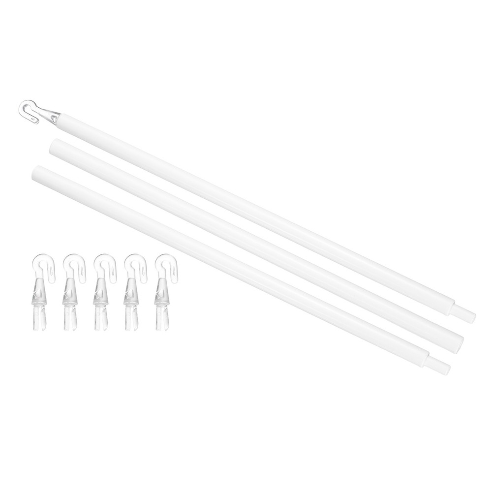 35" Blinds Wand Replacement, Combinable Blinds Tilt Wand with Hook, White