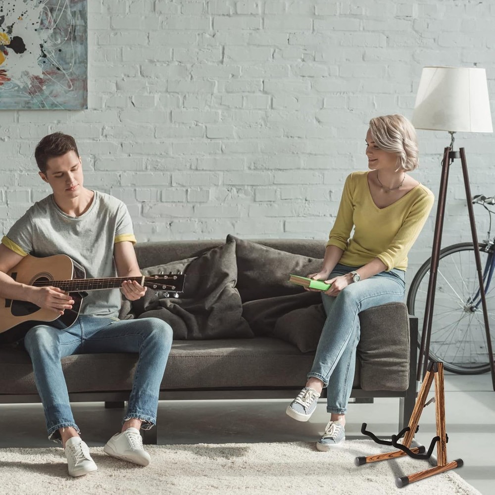 Adjustable A-Frame Guitar Stand for Multiple Instruments
