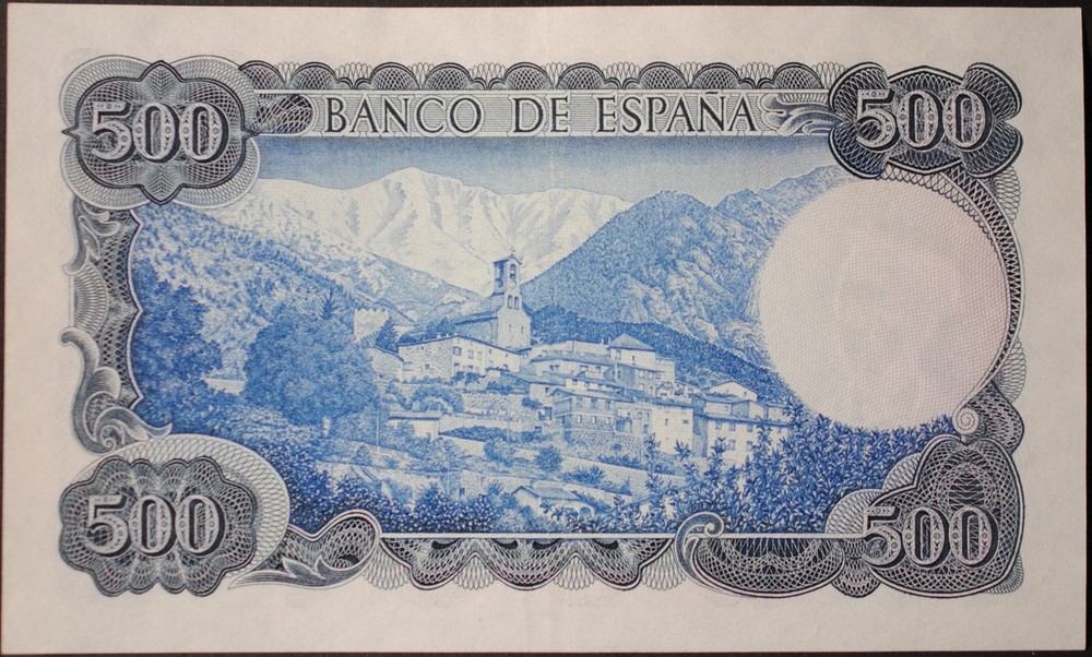 Spain P153a 500 Pesetas AU+