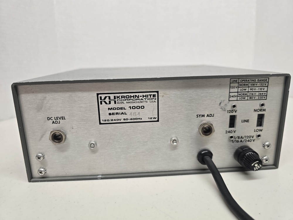 *Untested* Krohn-Hite 1200 Sweep / Audio Function Generator *Sold As Is*