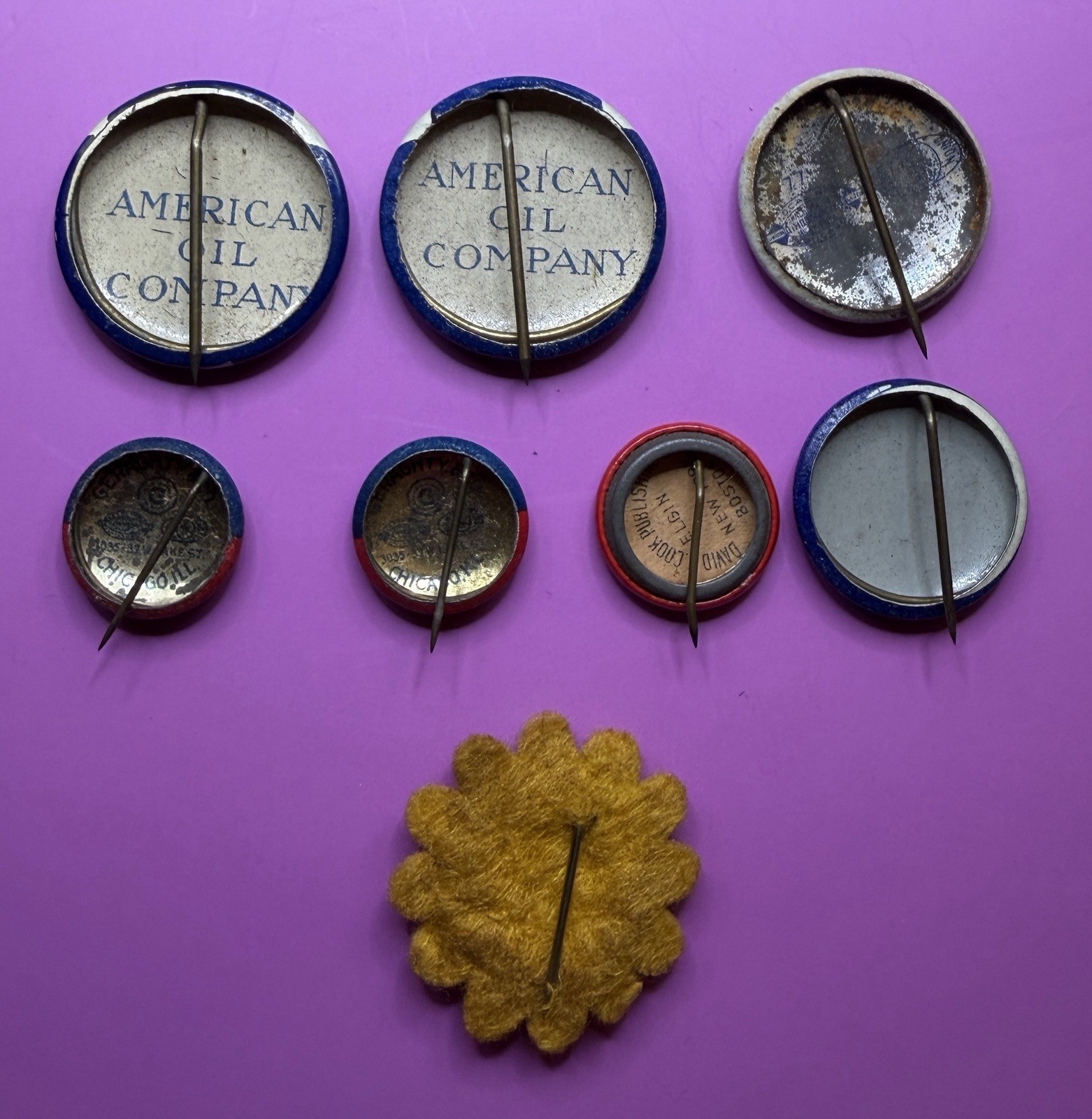 Vintage 1930s Political Campaign Pinback Buttons Lot Of 8