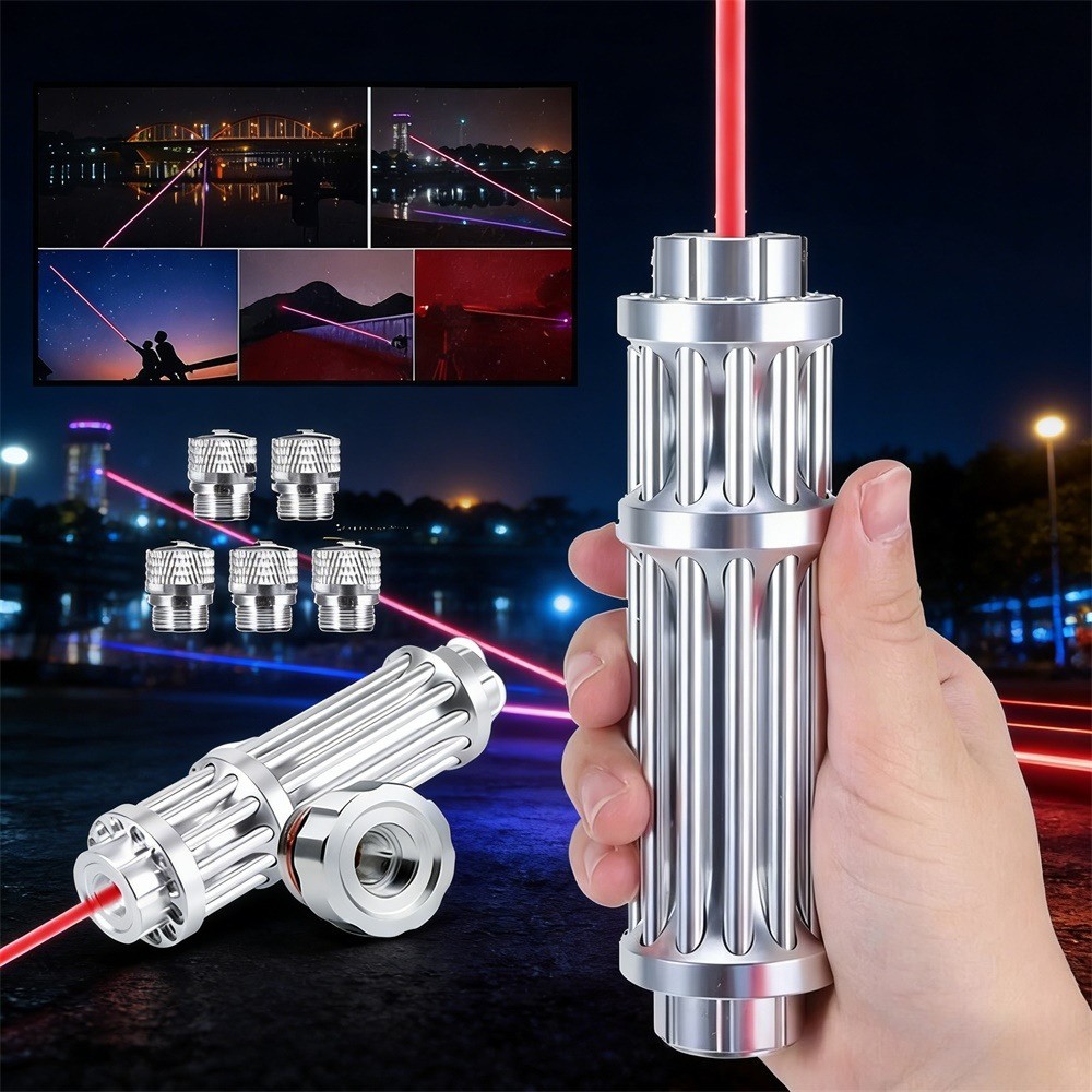 650nm Red Laser Pointer Pen Visible Beam Dot Light & 5 Caps