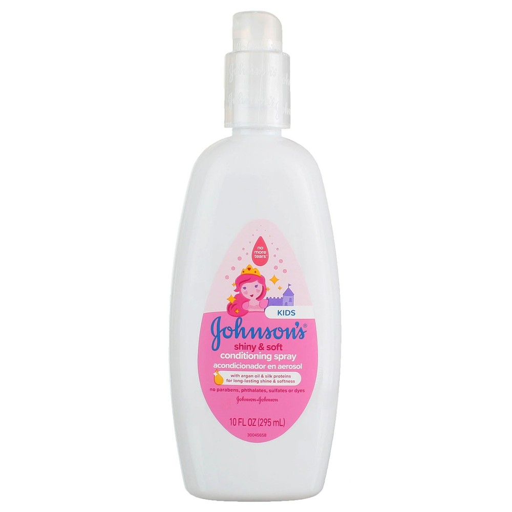 2 Pack Johnson's Shiny & Soft Conditioning Spray, 10 fl oz