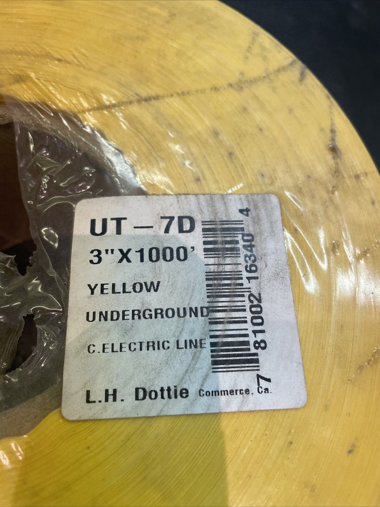 1000 Ft Roll. Underground Electrical Caution Tape