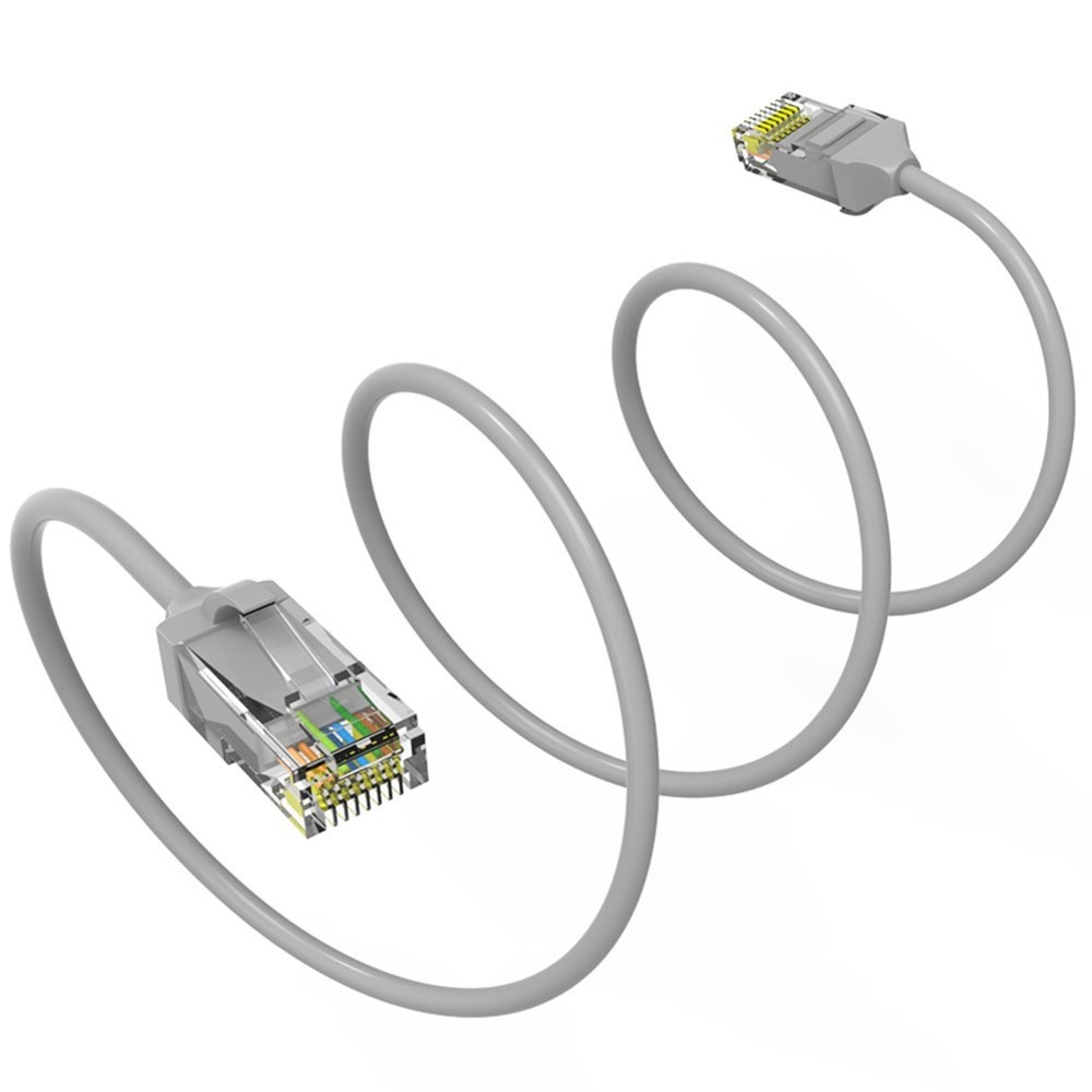 5FT CAT6 RJ45 Slim Ethernet LAN Network Patch Cable UTP Copper Wire 28AWG Gray