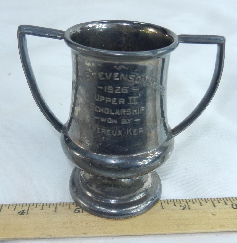 1926 Allen Stevenson School Loving Cup Trophy Upper II Scholarship John Kernan
