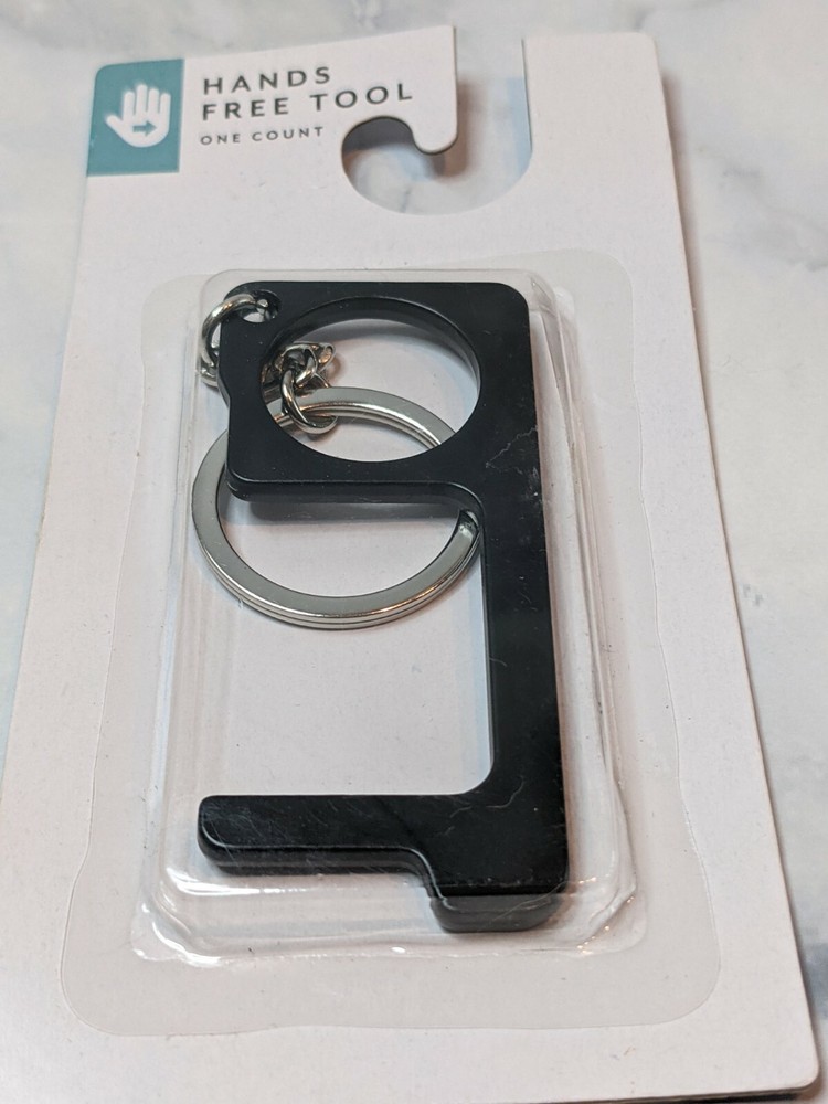 2 Pack HANDS FREE TOOL Safe No Touch Keys Chain, Stop Germs NEW