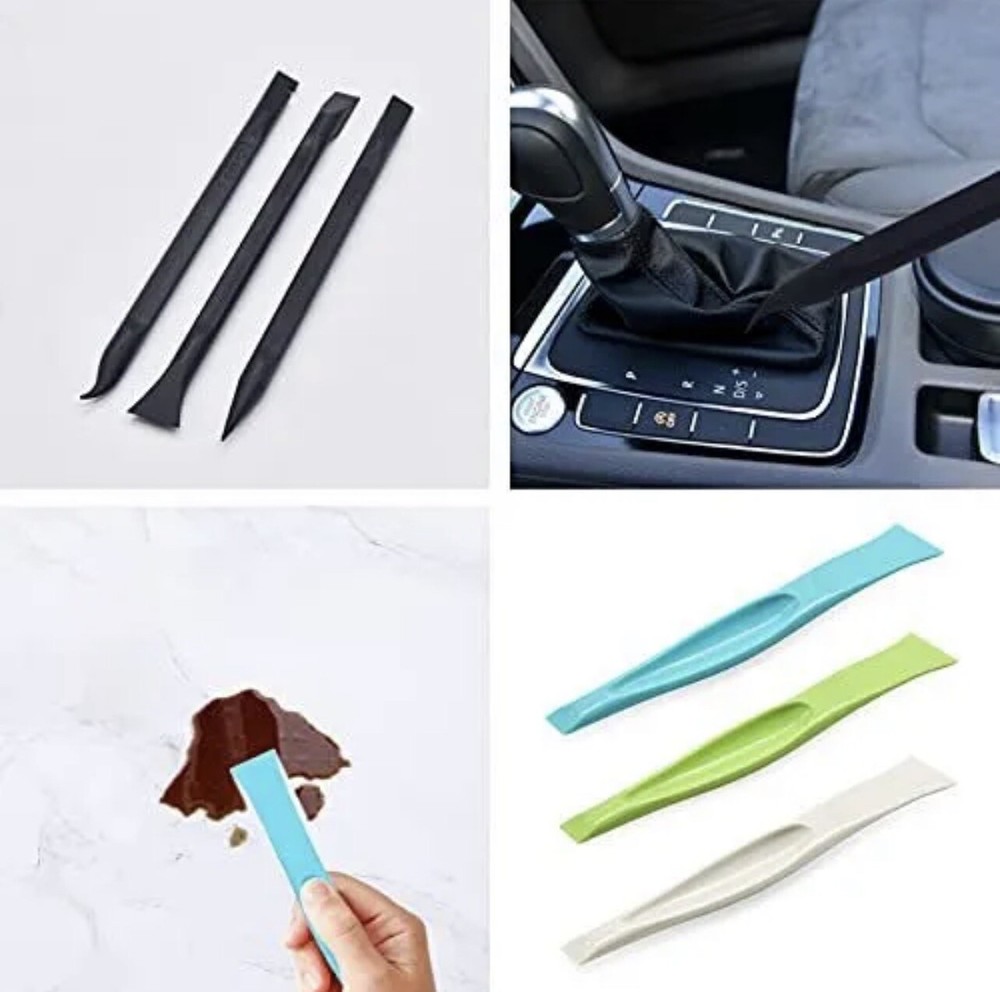 6PC Plastic Scraper Tool Non-Scratch Cleaning Lottery Ticket Scratcher