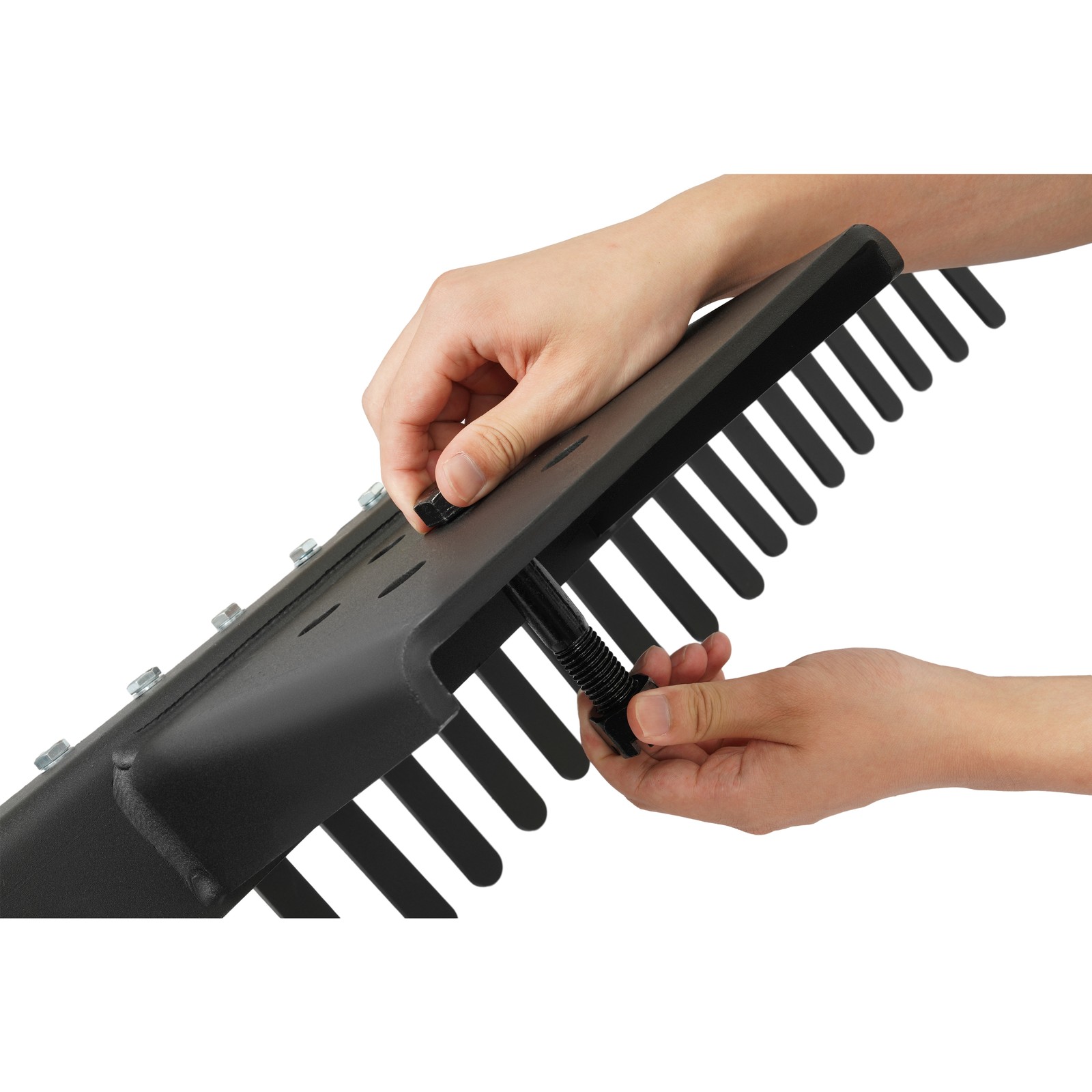 3-Point 60''Landscape Rock Rake Soil Garden Tool for Cat 1 Campact Tractor Heavy