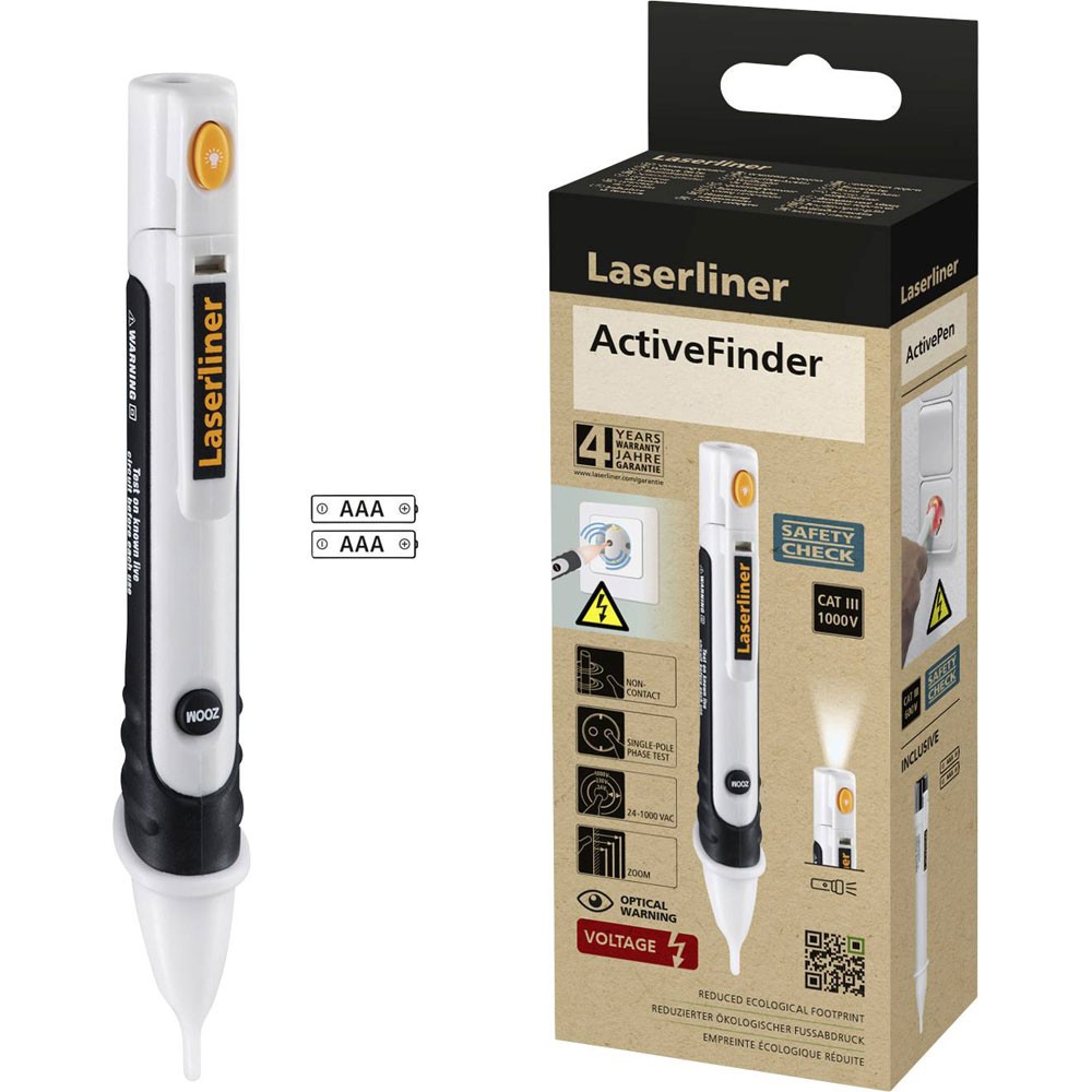 Laserliner 083.010E Activefinder Voltmeter Voltage Tester Red