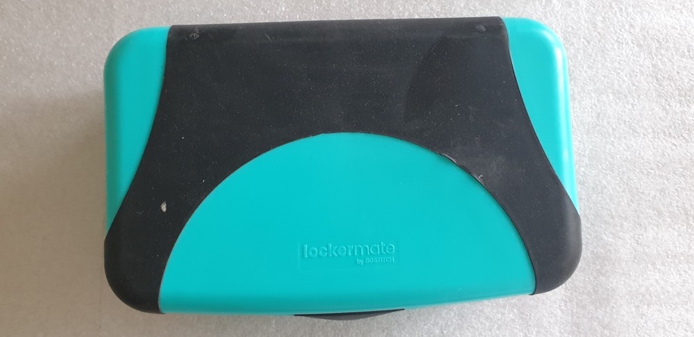 Lockermate by Bostitch Multi-Purpose Overmolded Box - Turquoise and Black