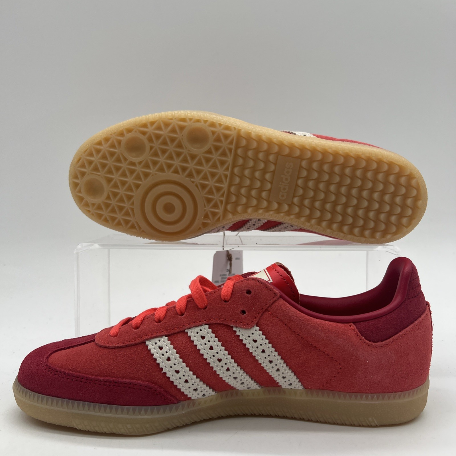 Kids Size 5.5 Adidas Samba OG Crimson Red Casual JS3526 NEW